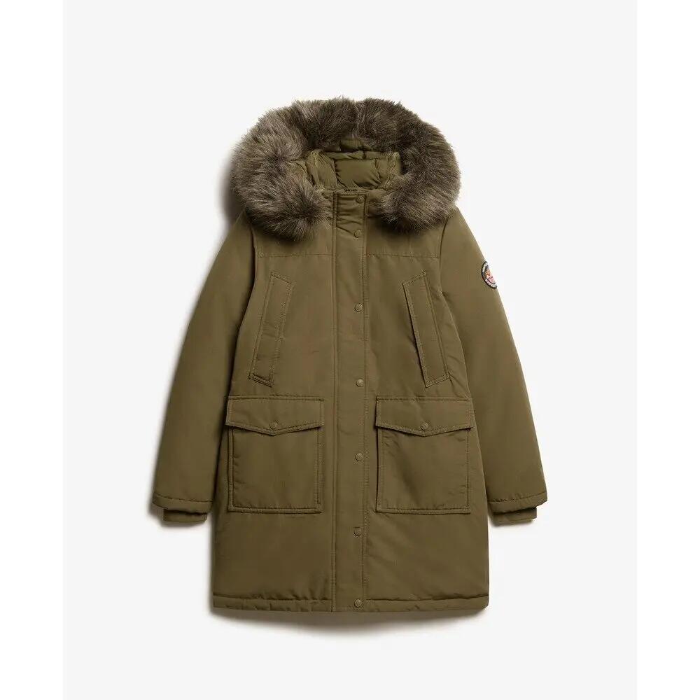 Parka z sztucznego futra damska Superdry Everest