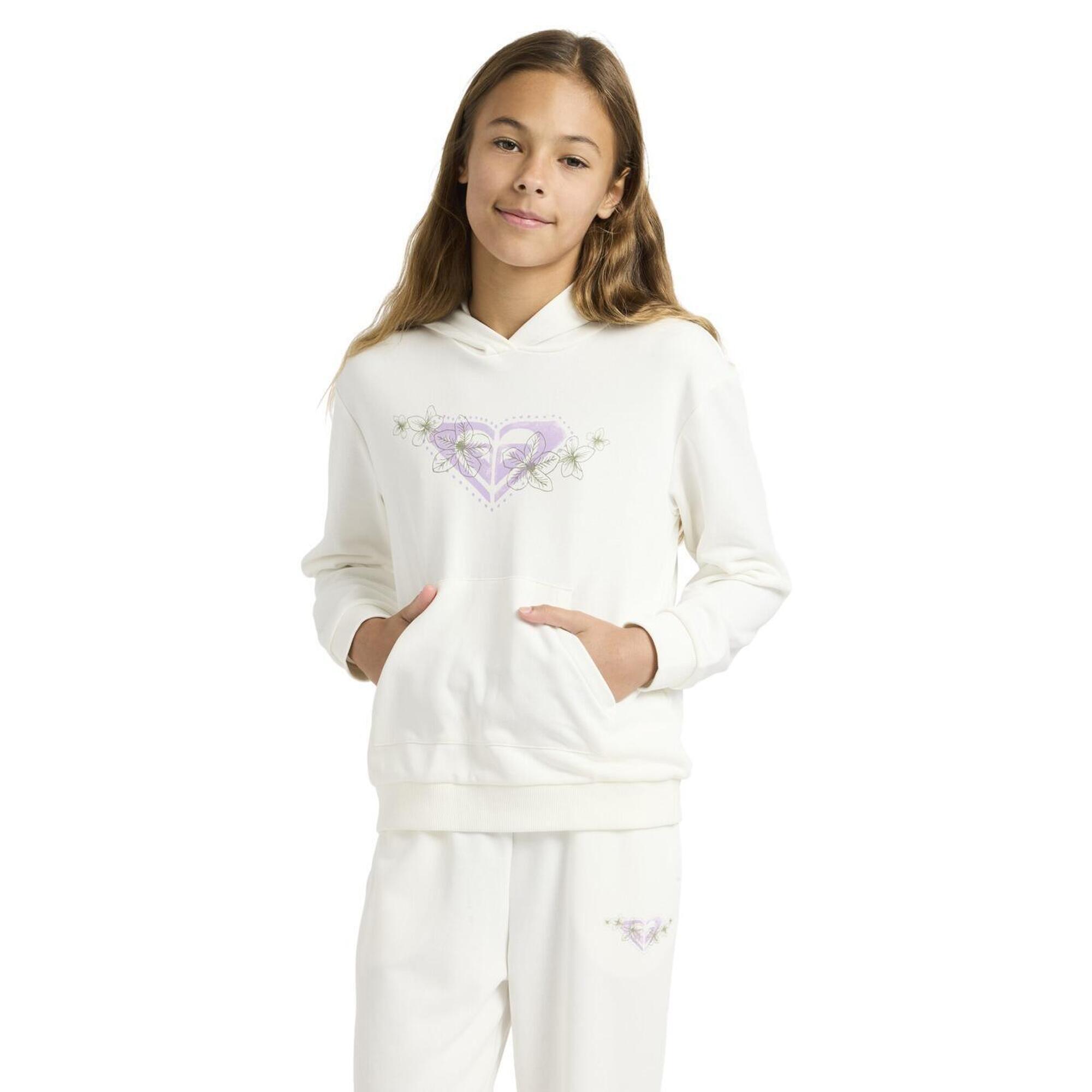 Bluza z kapturem dla Dziewczynki SURF FEELING TERRY Biały