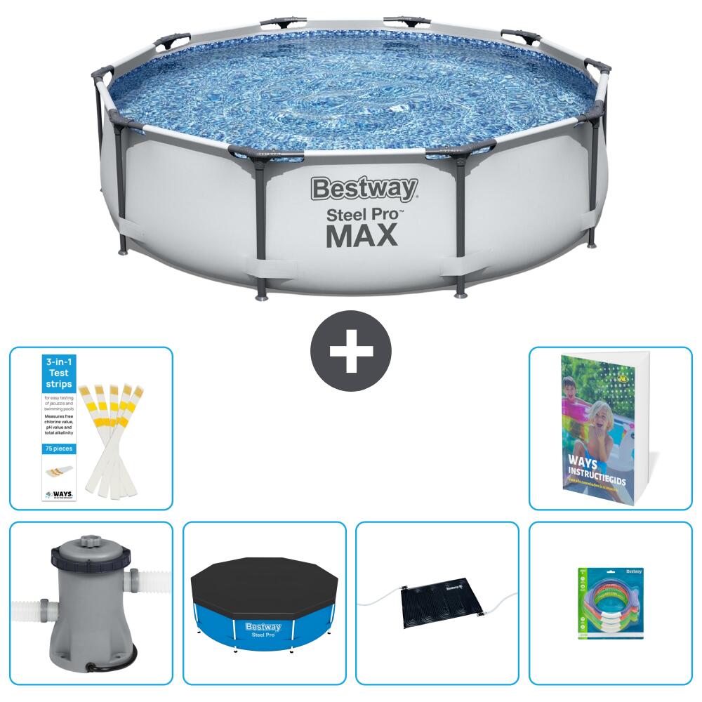 BESTWAY Basen Steel Pro MAX Okrągły - 305x76 cm - 7-częściowy S211