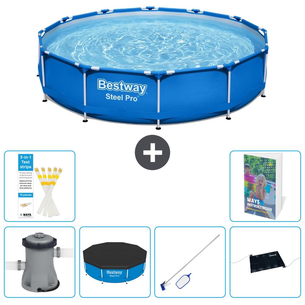 BESTWAY Basen Steel Pro Okrągły - 305x76 cm - 7-częściowy S241
