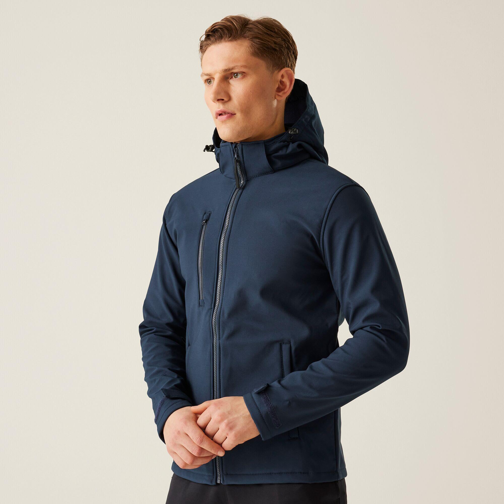 Męska 3-warstwowa kurtka softshell z kapturem Venturer z nadrukiem