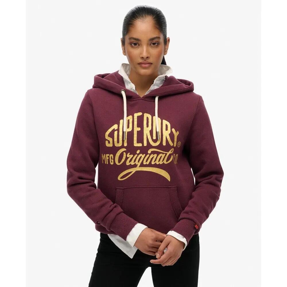 Bluza damska z kapturem Superdry Mfg Original Metallic