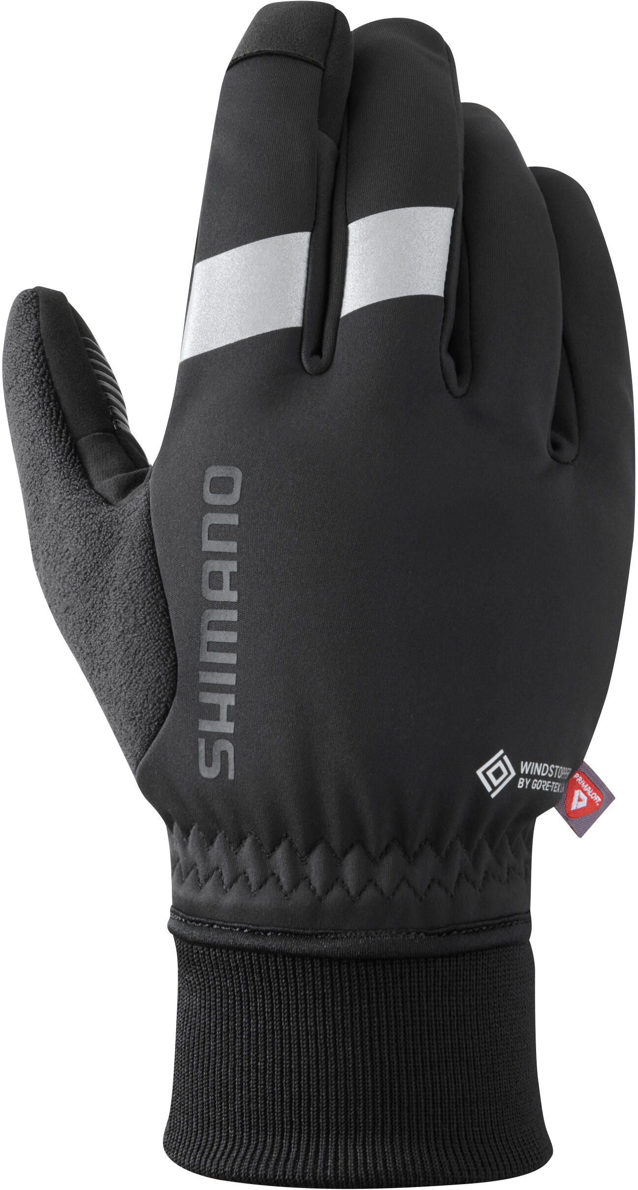 Rękawiczki kolarskie WINDSTOPPER Primaloft, czarne