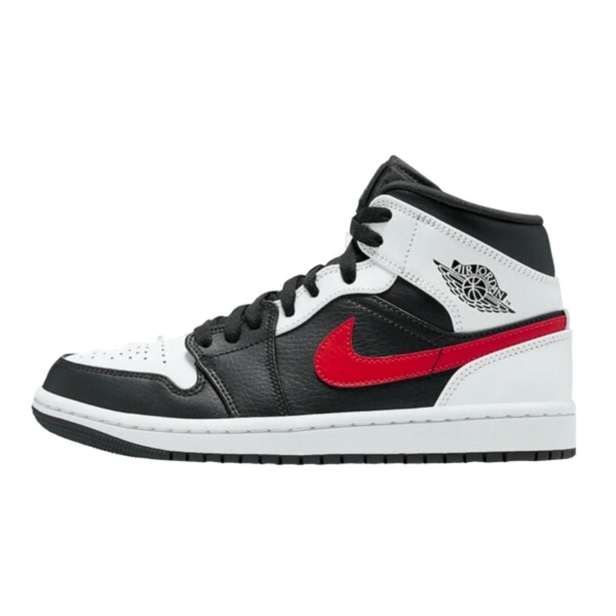 Buty do chodzenia dla dorosłych Air Jordan 1 Mid Black Chile Red White