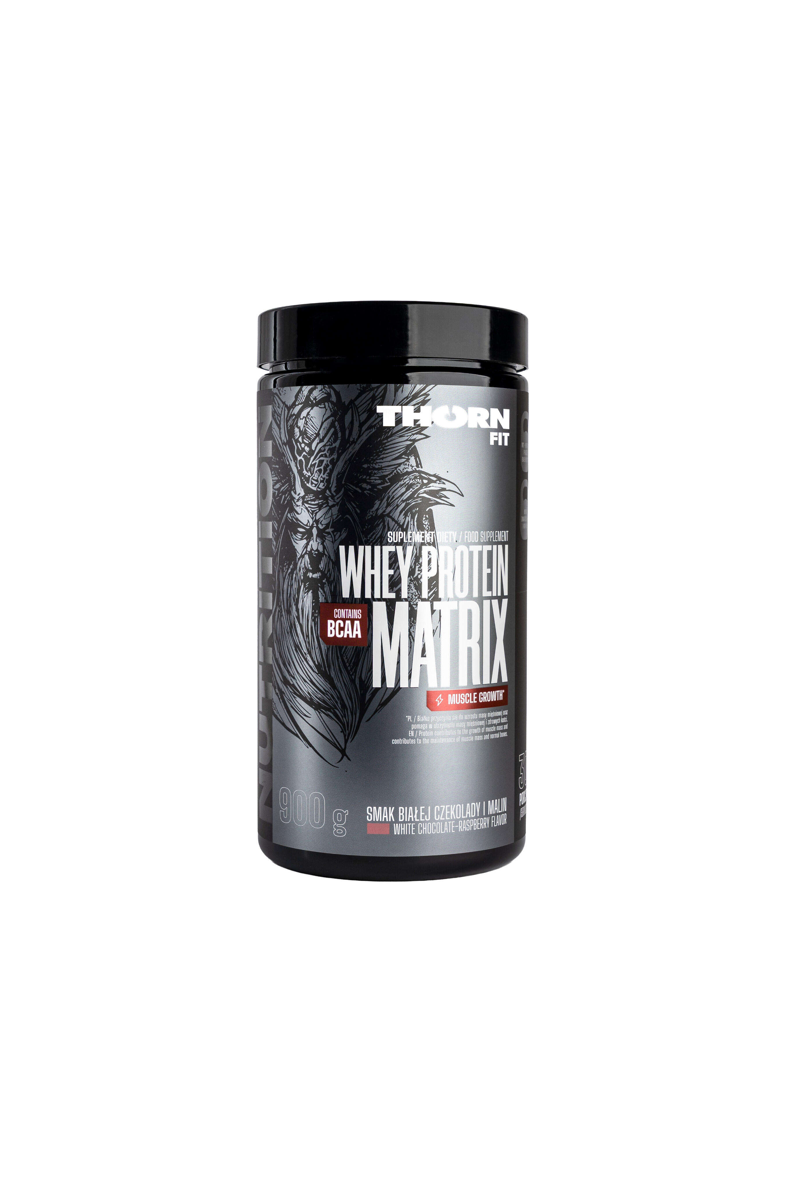 Suplement diety THORN FIT WHEY PROTEIN MATRIX, biała czekolada-malina, 900g