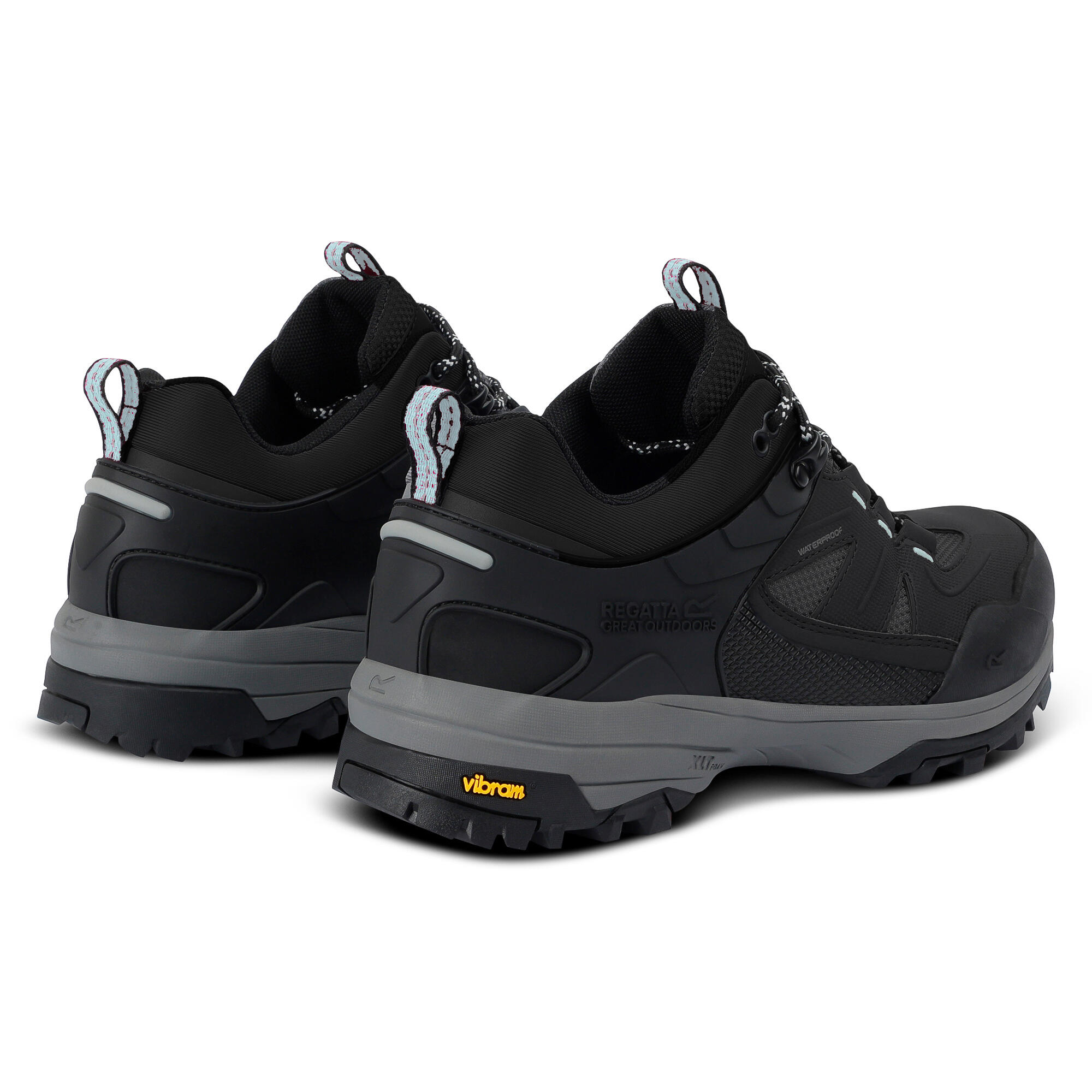 Buty damskie trekkingowe niskie z membraną Regen Vibram