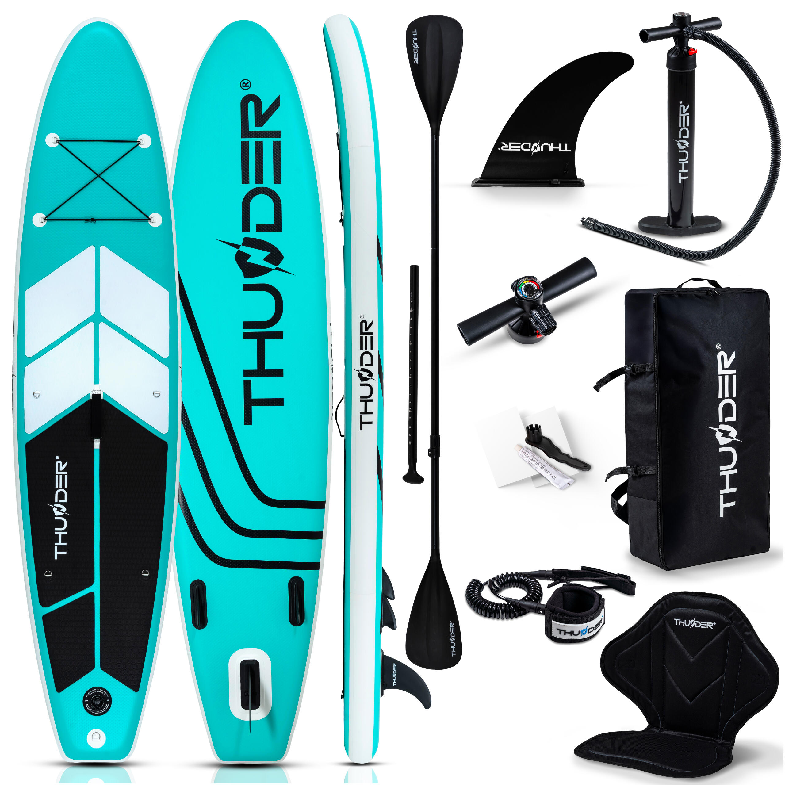 Deska SUP pompowana akcesoria THUNDER COAST-MINT 320cm