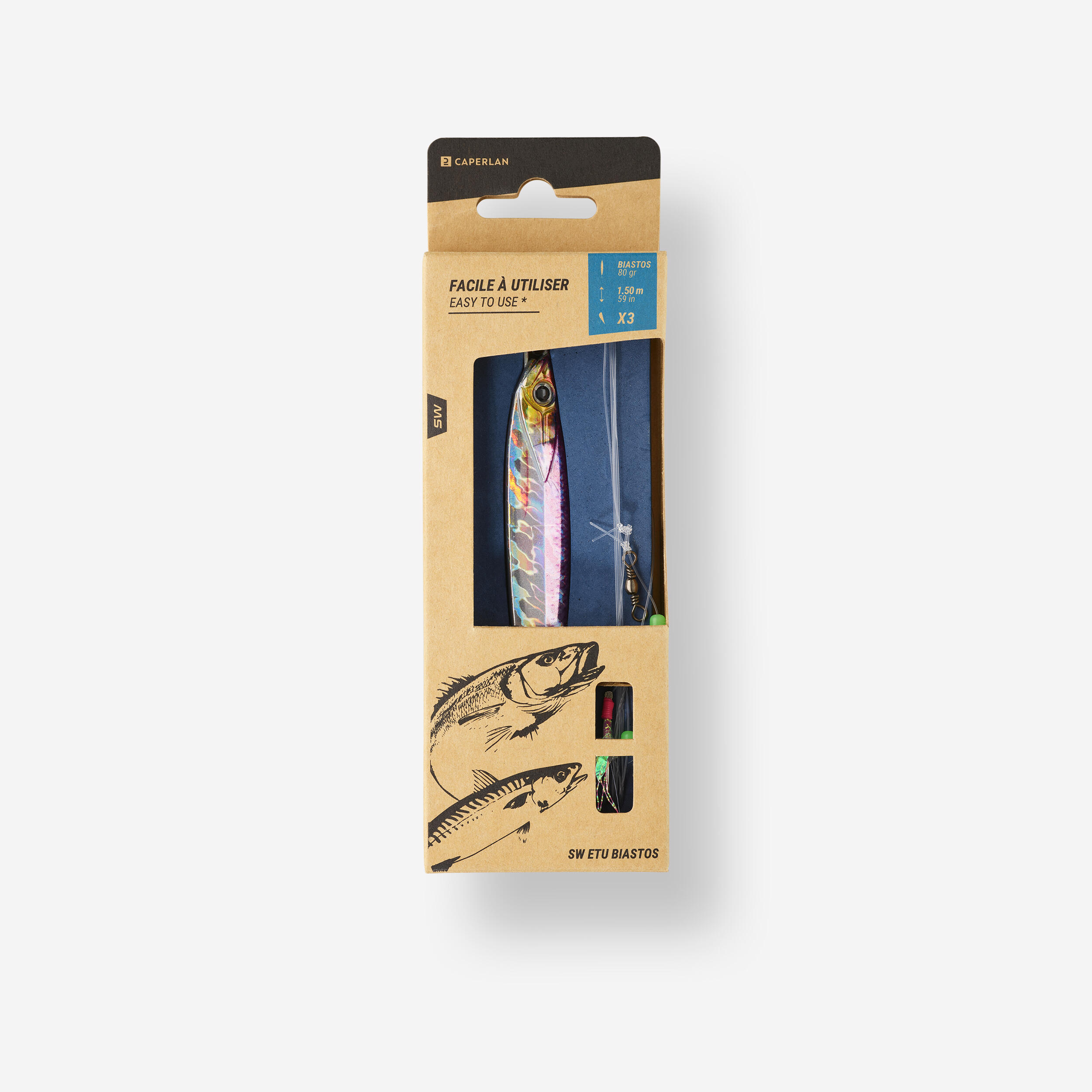 Zestaw z przynętą Caperlan Jig SW ETU Biastos 80 g