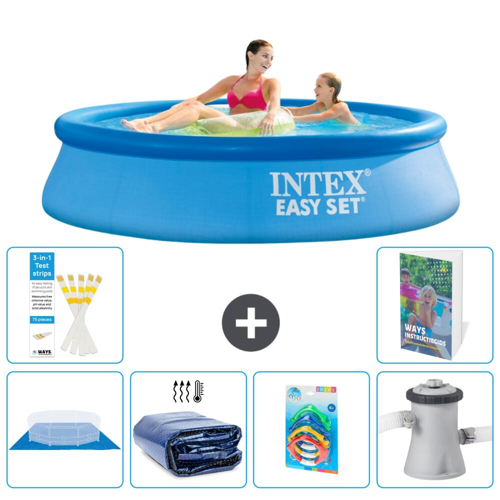 INTEX Basen Easy Set Okrągły - 244x61 cm - 7-częściowy S46