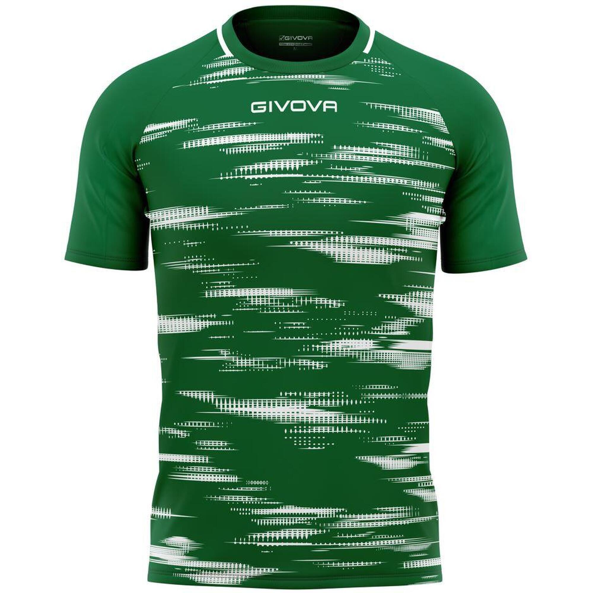 Givova Pixel Sport T-shirt 2XL Zielono-Biały Unisex