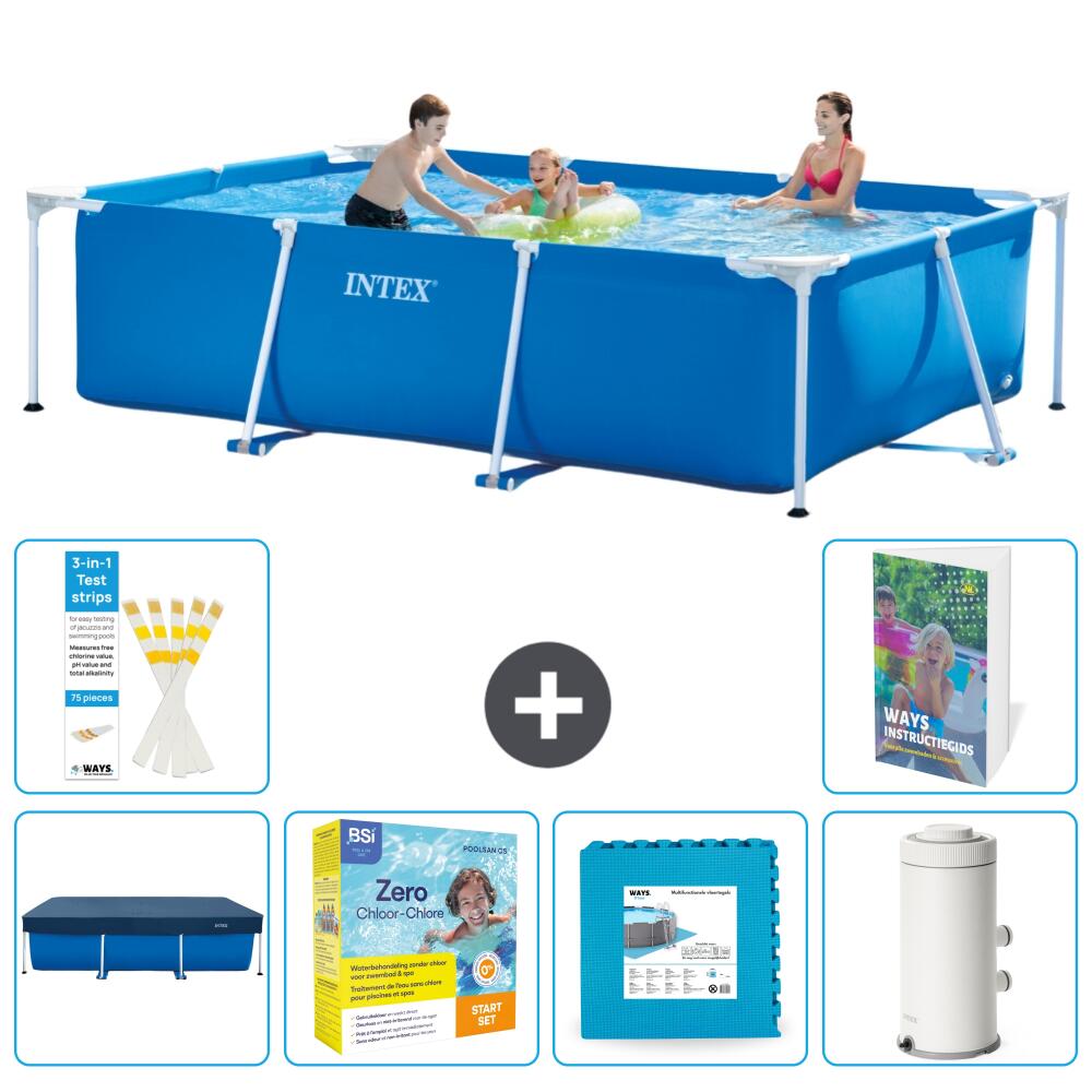 INTEX Basen ze stelażem Prostokątny - 300x200x75 cm - 7-częściowy S102