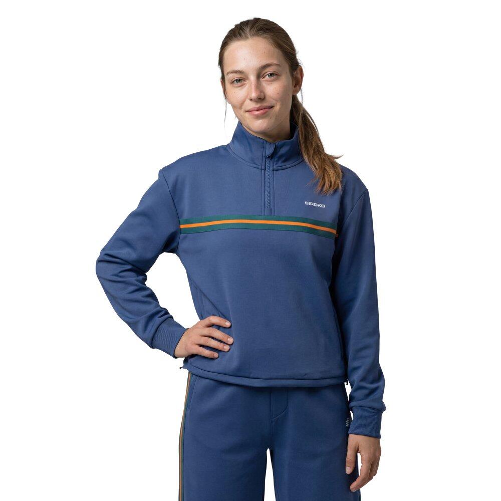 Damska bluza tenisowa ze stójką Siroko Tiebreak-W Navy