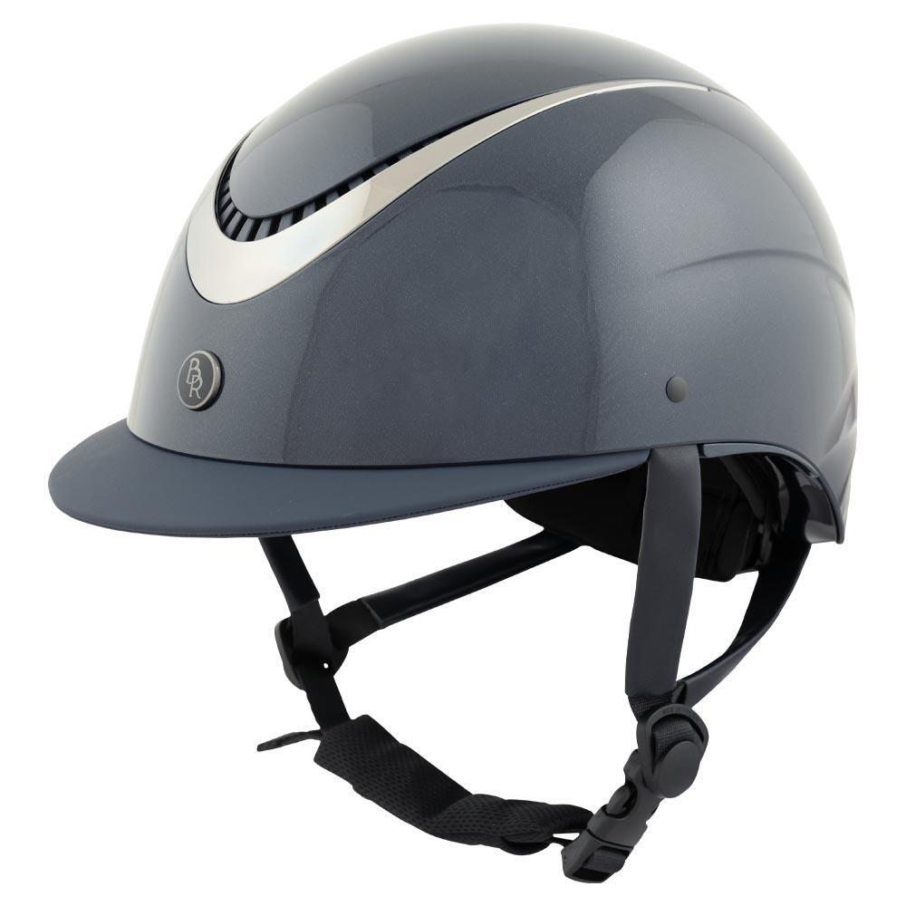 Standardowy kask jeździecki z daszkiem BR Equitation Thêta Glossy