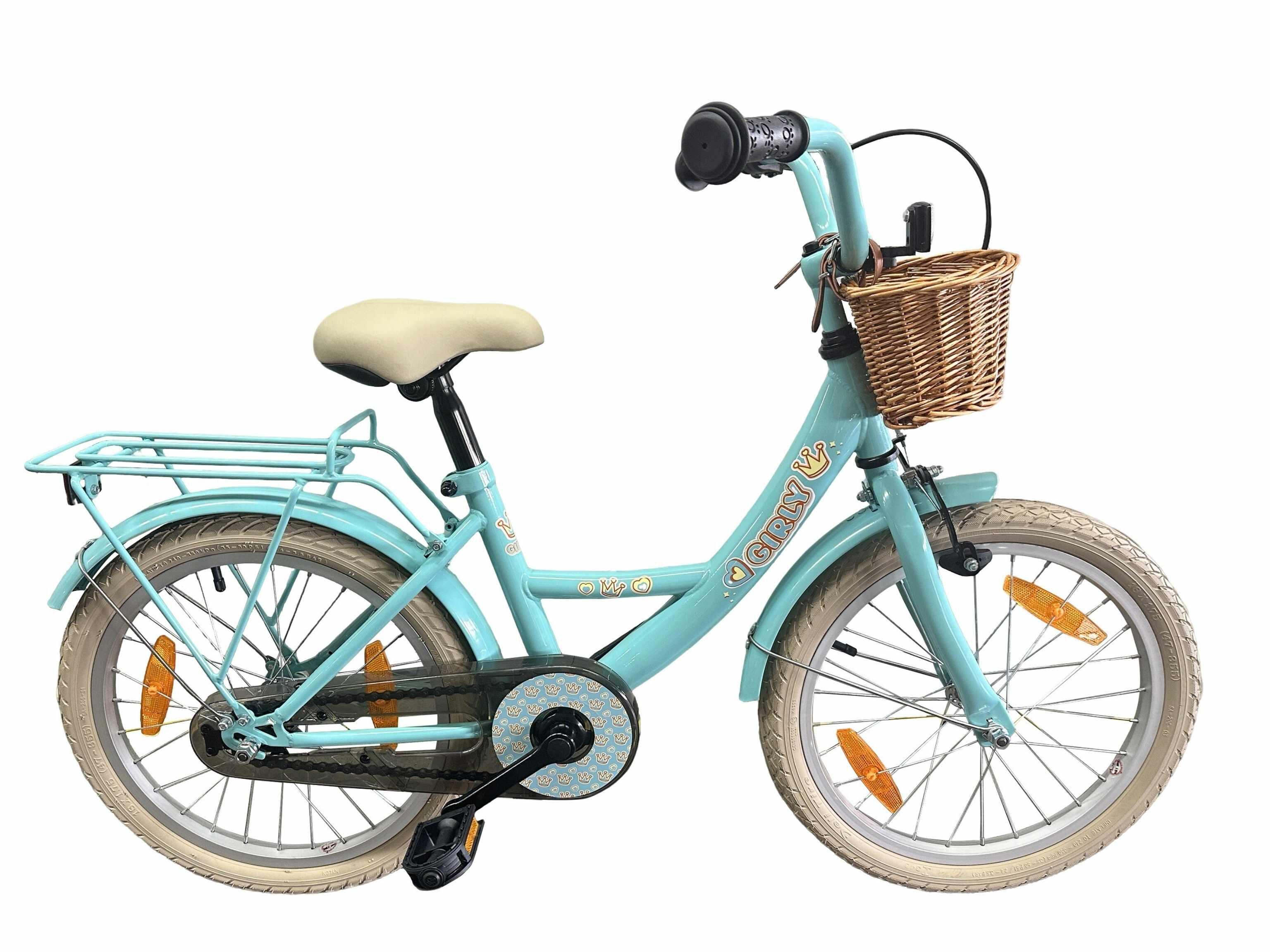 Bikefun Girly 18 koszyk hamulec wsteczny niebieski