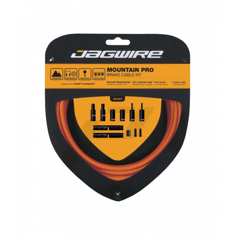 JAGWIRE Mountain Pro zestaw hamulcowy - pomarańczowy