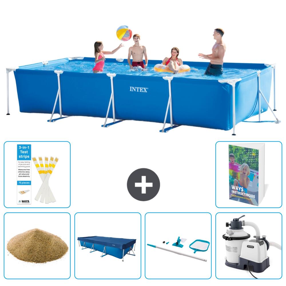 INTEX Basen ze stelażem Prostokątny - 450x220x84 cm - 7-częściowy S58