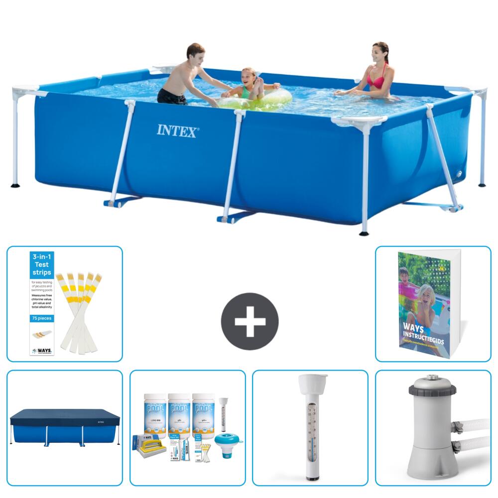 INTEX Basen ze stelażem Prostokątny - 300x200x75 cm - 7-częściowy S52