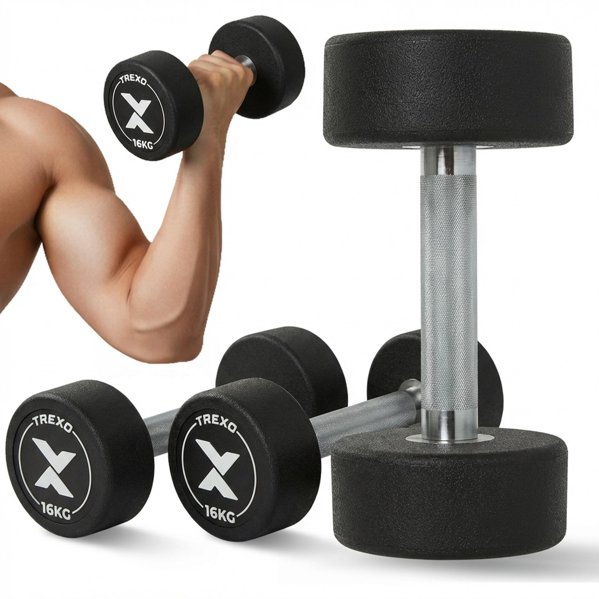 Hantel żeliwny gumowany XTREXO Pro