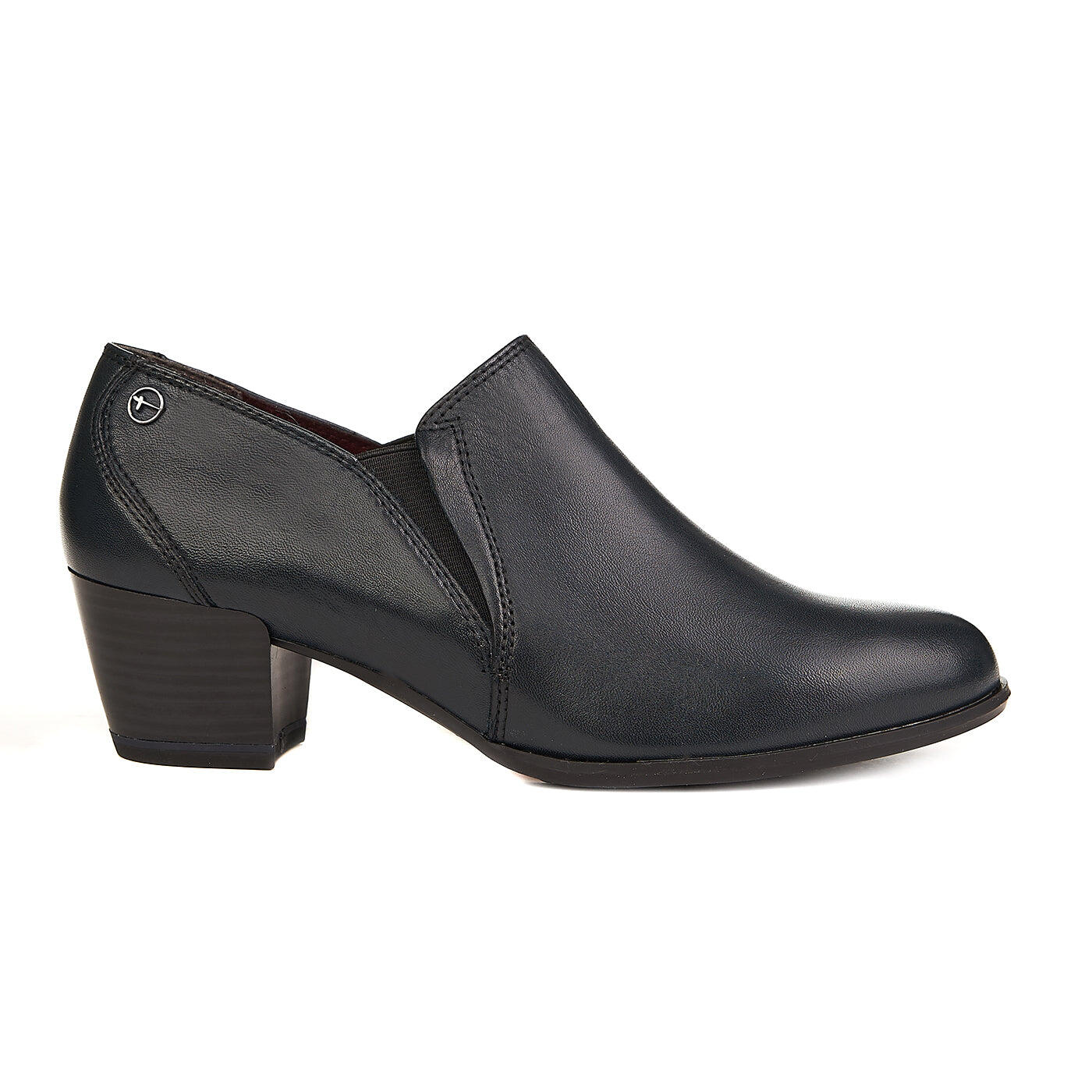 Buty Tamaris z prawdziwej skóry w kolorze granatowym