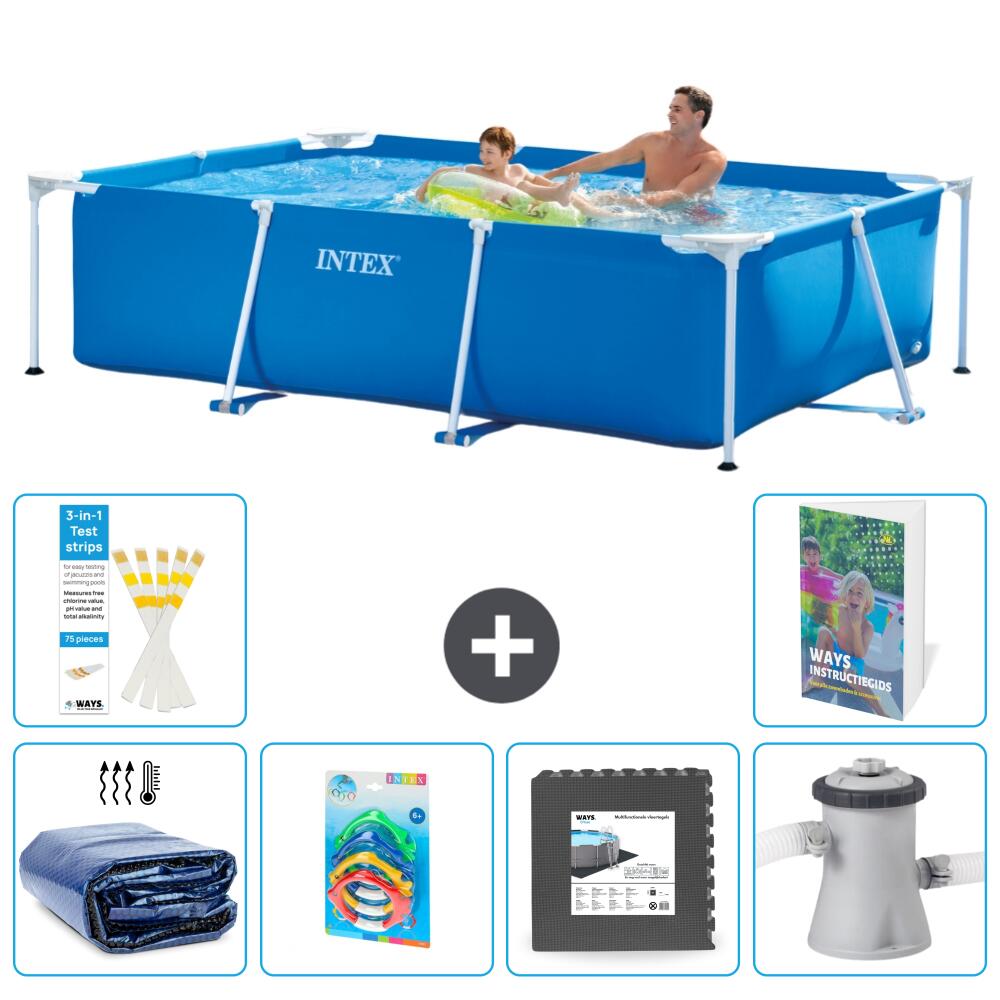 INTEX Basen ze stelażem Prostokątny - 260x160x65 cm - 7-częściowy S3