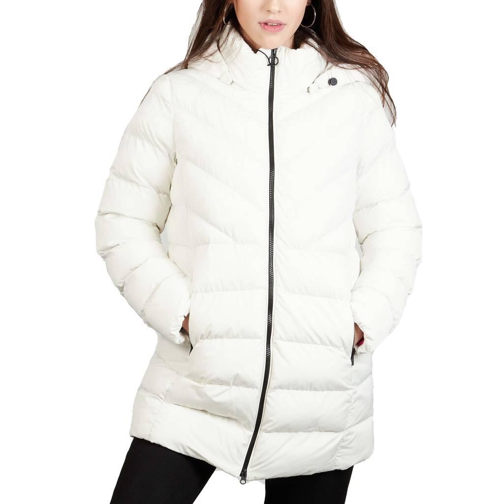 Kurtka GEOX W SPHERICA HOOD JKT Biały