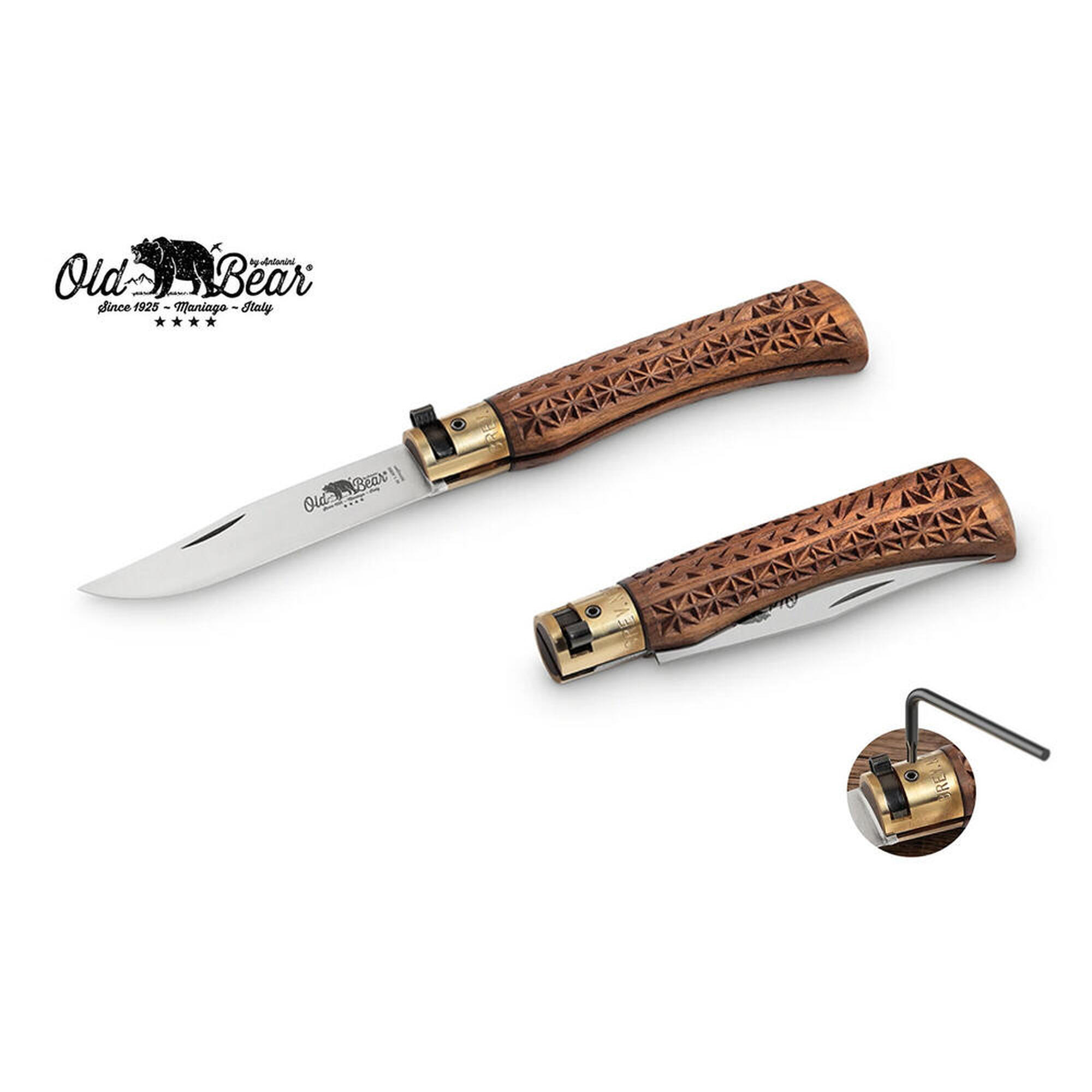 Nóż składany Antonini Carved Walnut M Stainless BL