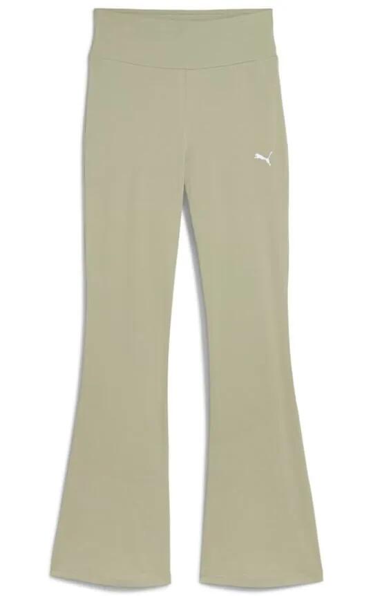 Damskie legginsy Puma Ess z wysokim stanem, rozkloszowane, zielone 2xl