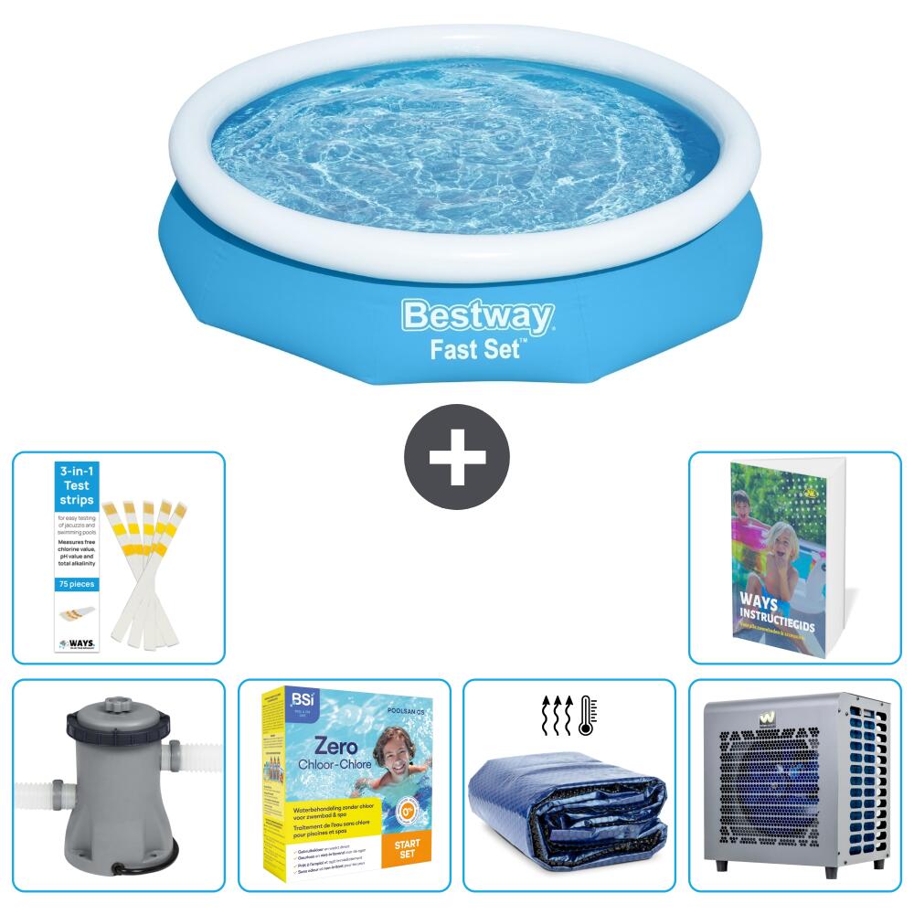 BESTWAY Basen Fast Set Okrągły - 305x66 cm - 7-częściowy S331