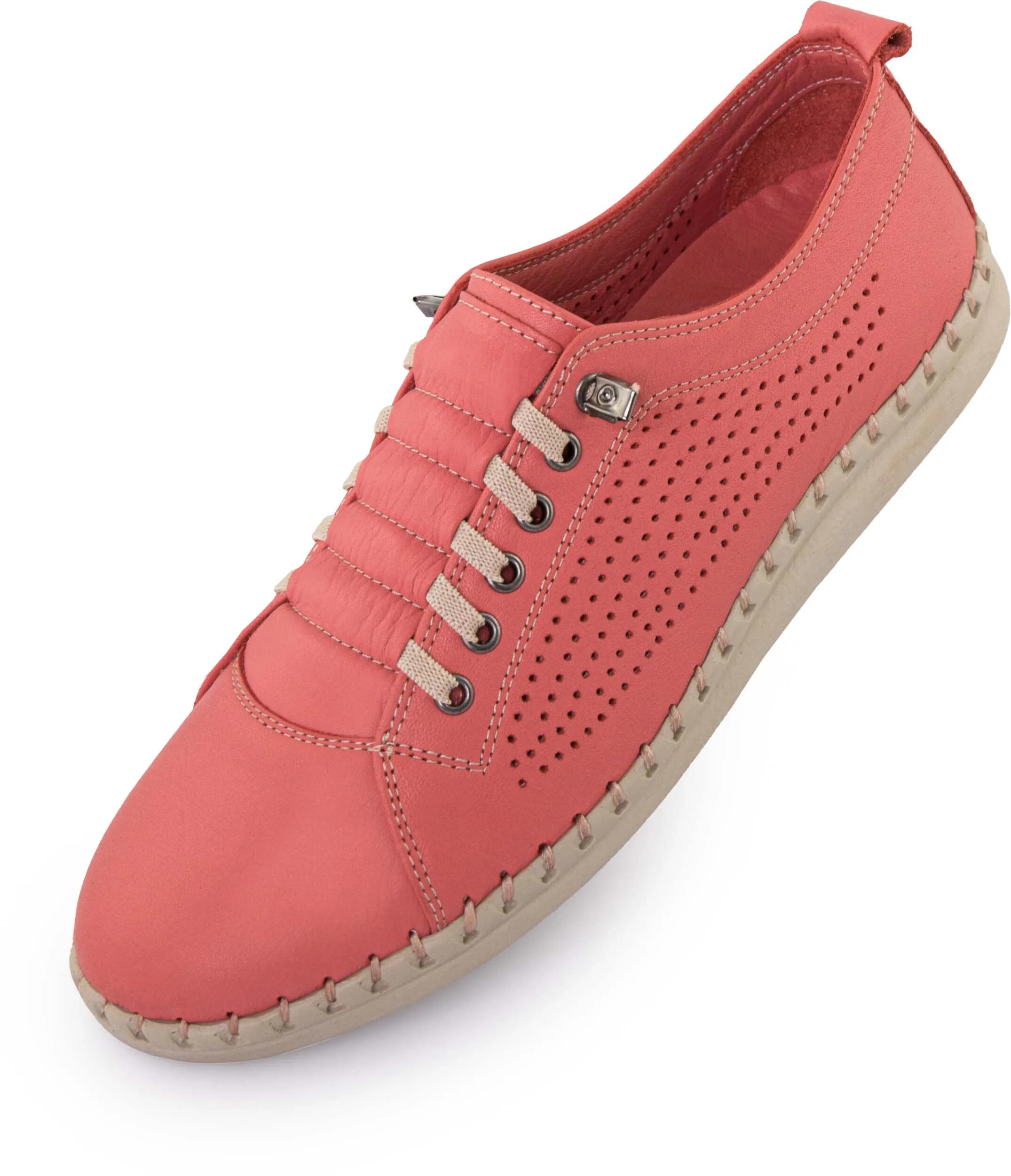 Damskie buty skórzane Nell Perform Flower Pink