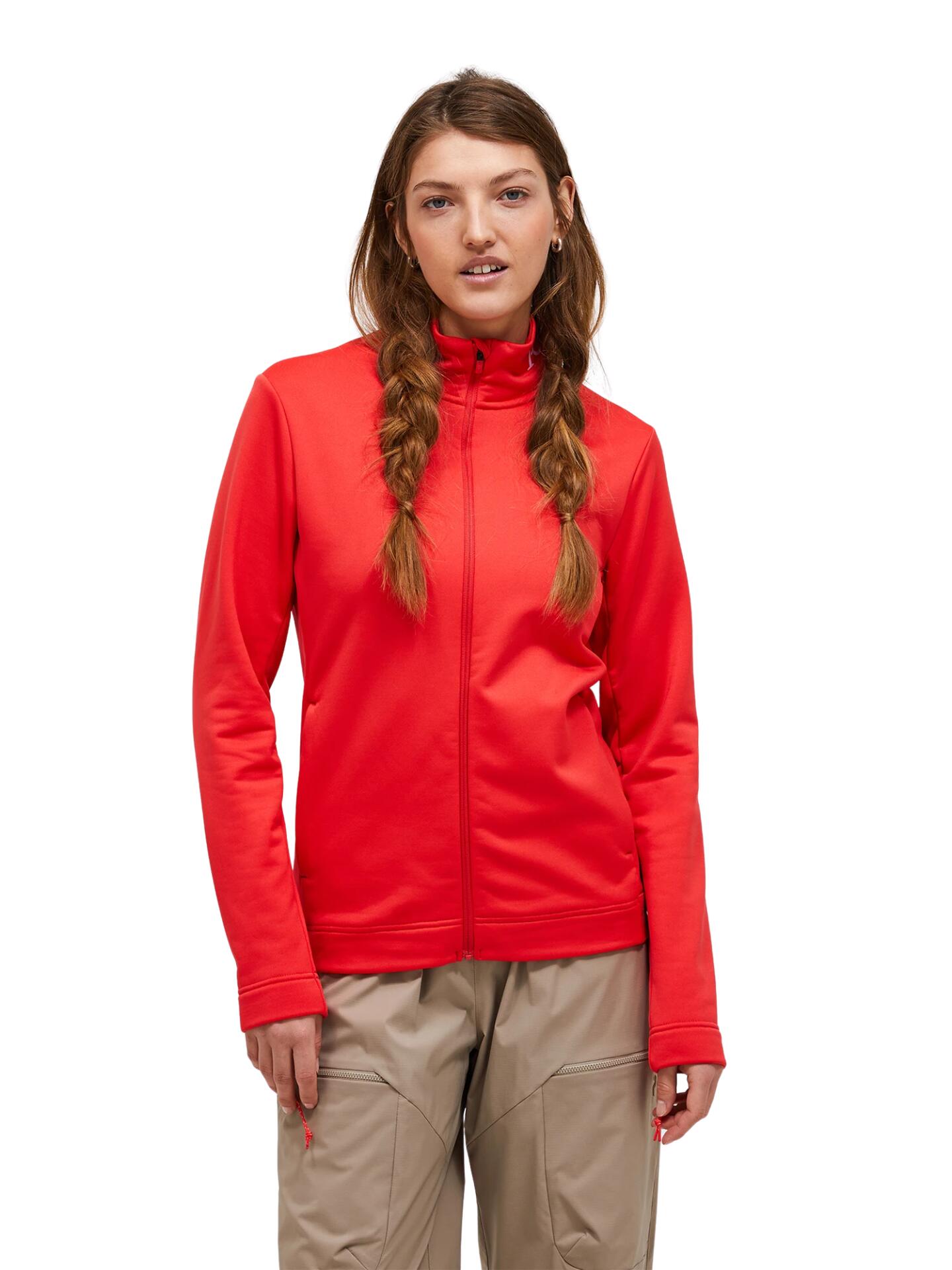 Bluza Peak Performance damska Rider Tech Zip Jacket czerwona - S