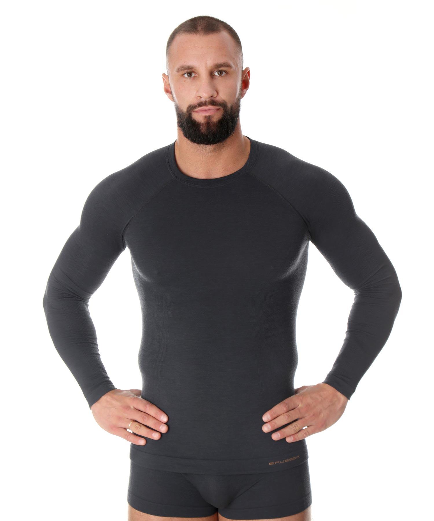 Koszulka wełniana z długim rękawem męska Brubeck ACTIVE WOOL