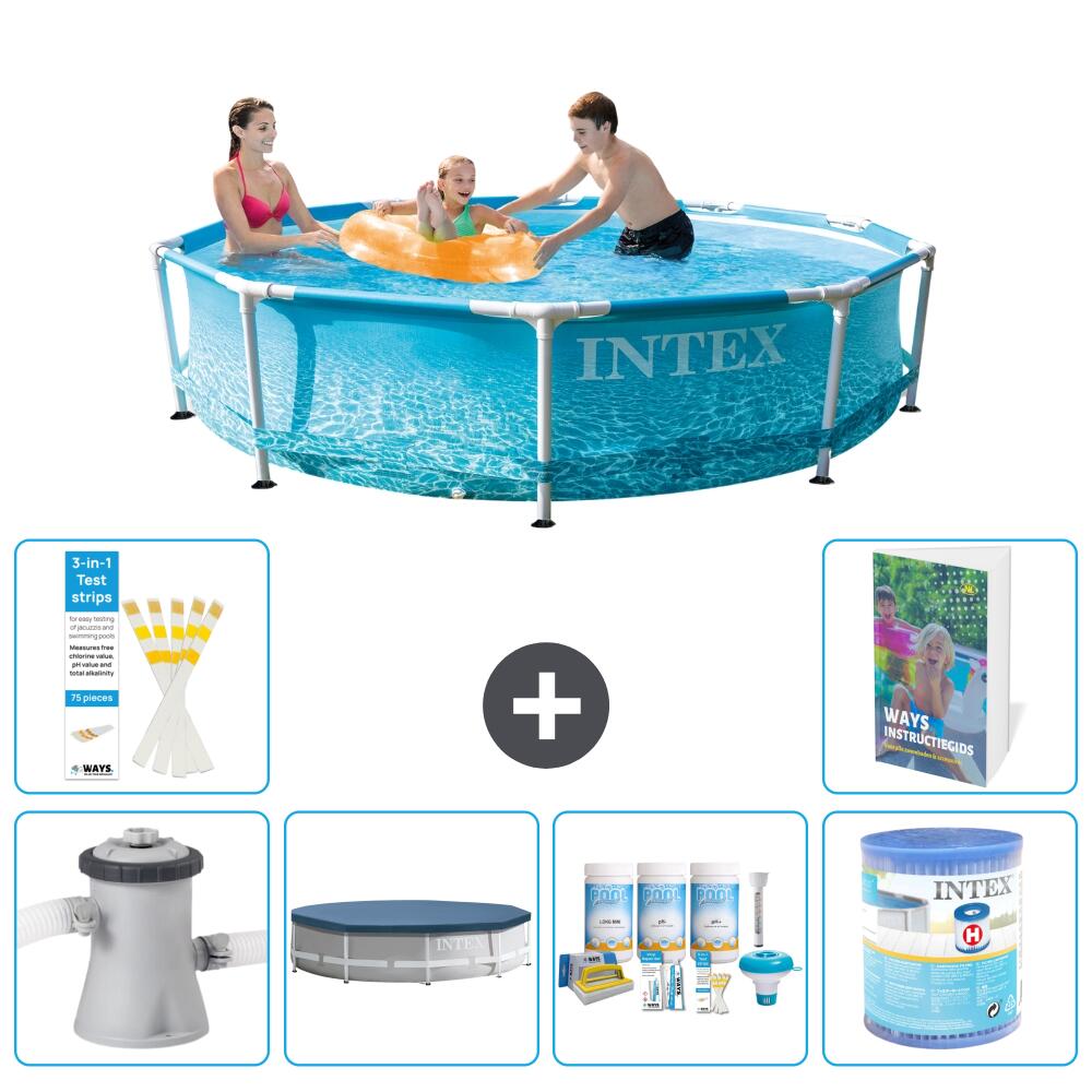 INTEX Basen ze stelażem Okrągły - 305x76 cm - 7-częściowy S208