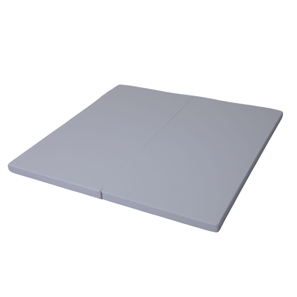 Dziecięca Materac Gimnastyczny Dwuczęściowy 120x120x5 cm Satellite Szary