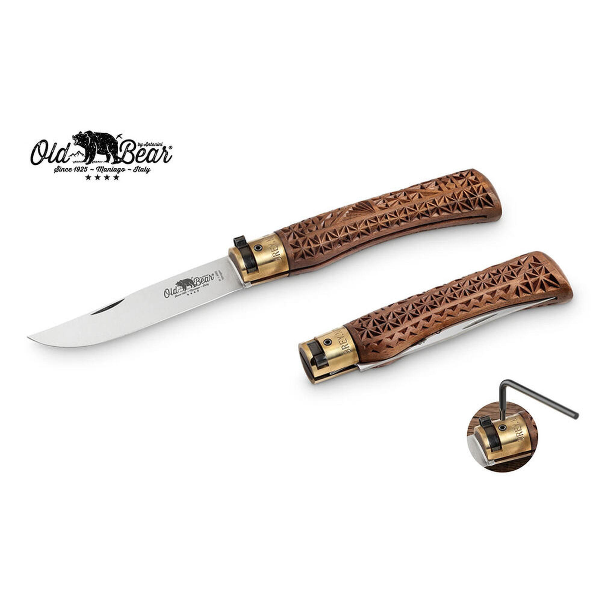 Nóż składany Antonini Carved Walnut XL Stainless BL