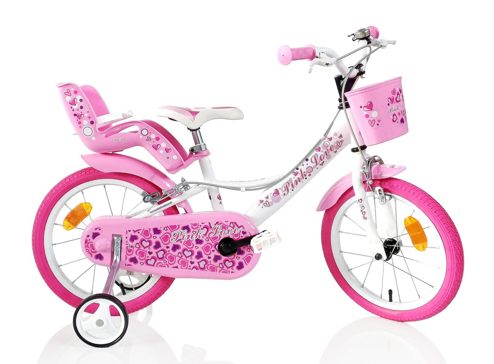 SCH Pink Love 16” rower dziewczęcy z akcesoriami