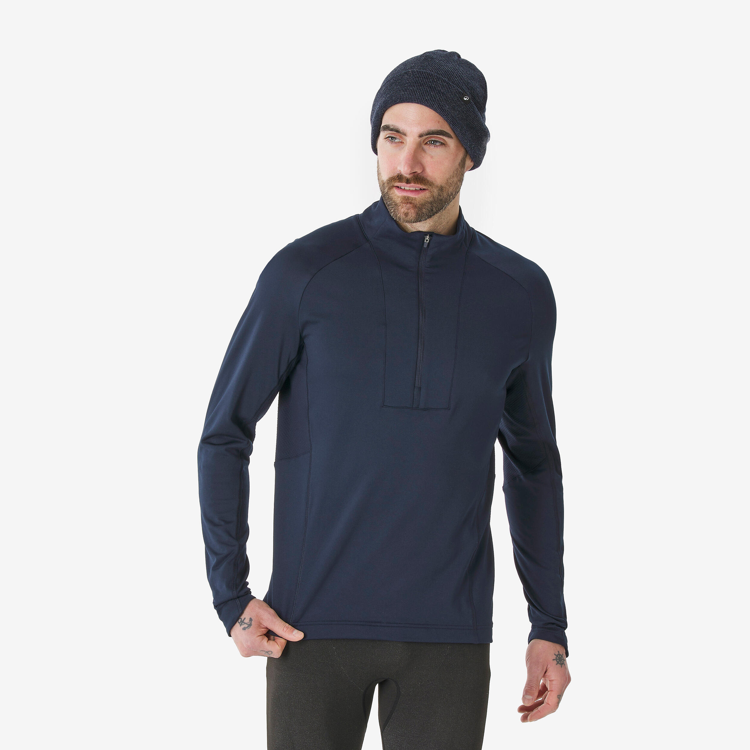 Koszulka termoaktywna narciarska męska BL 500 1/2 Zip