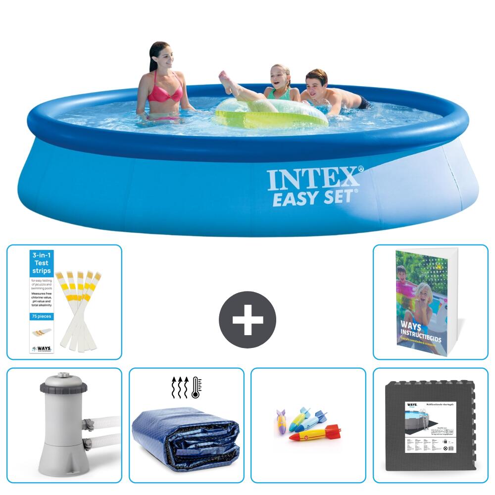 INTEX Basen Easy Set Okrągły - 396x84 cm - 7-częściowy S177