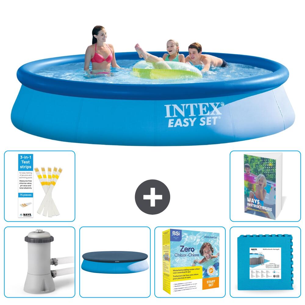 INTEX Basen Easy Set Okrągły - 396x84 cm - 7-częściowy S276