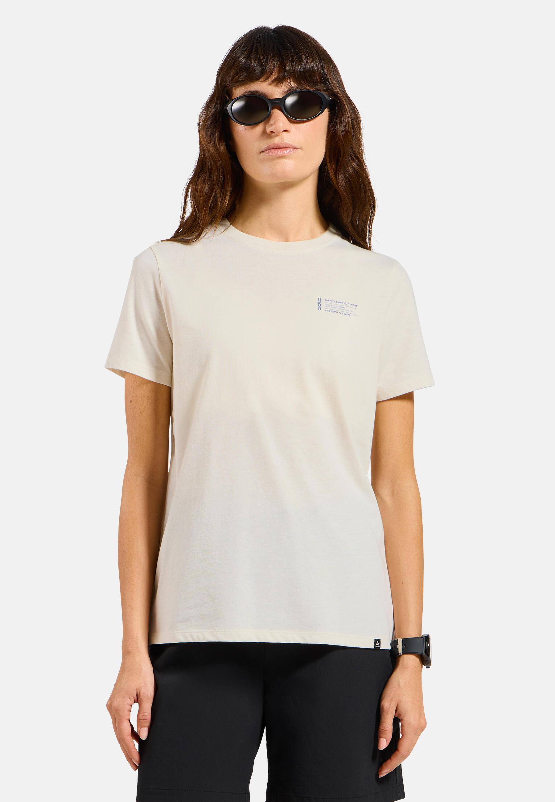 Koszulka z krótkim rękawem damska ODLO T-shirt crew neck s/s COTTON BLEND