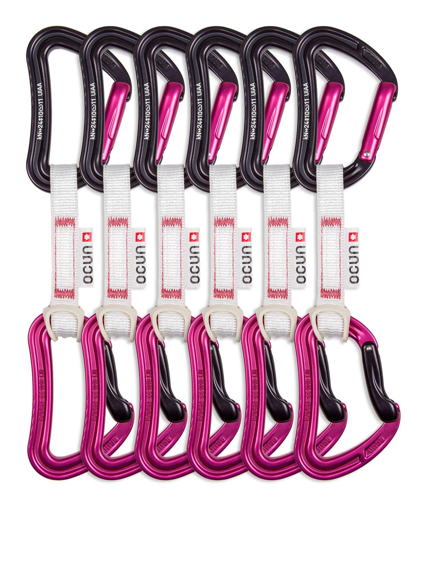 Ekspresy wspinaczkowe Ocun Raven QD Bio-Dyn-Ring 15 mm 10 cm 6-pack - pink