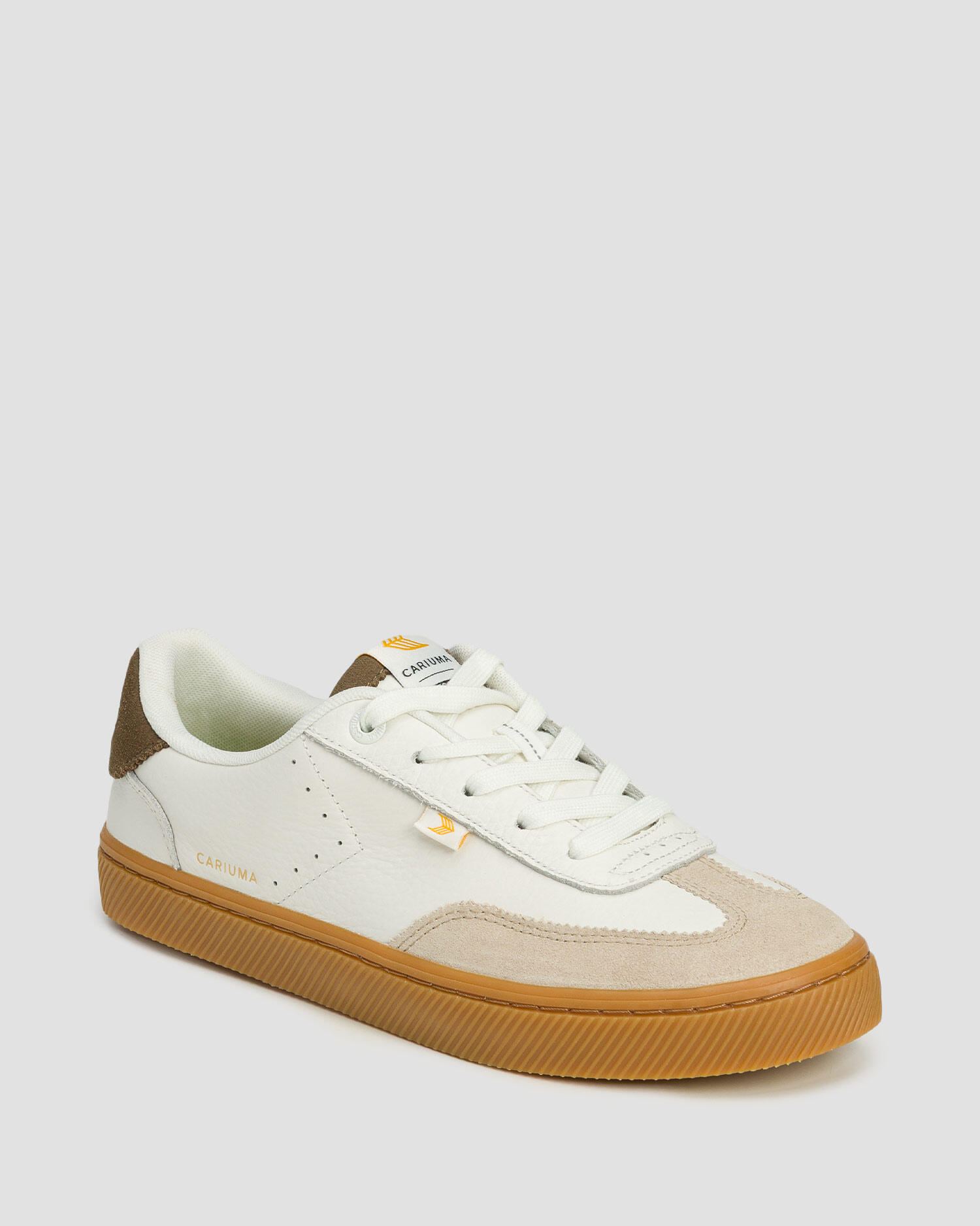 Sneakersy skórzane Cariuma TOCA Pebbled Leather Gum White Suede Plaza Taupe