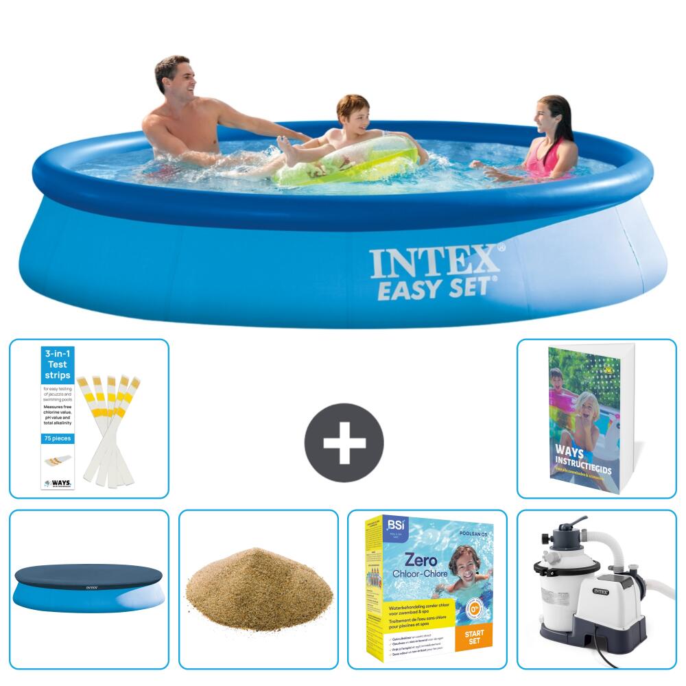 INTEX Basen Easy Set Okrągły - 366x76 cm - 7-częściowy S170