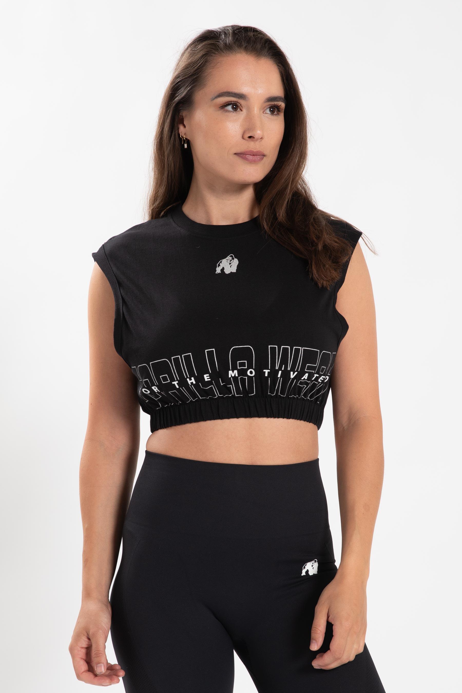 Albion Duże rozmiary Crop Top - Czarny