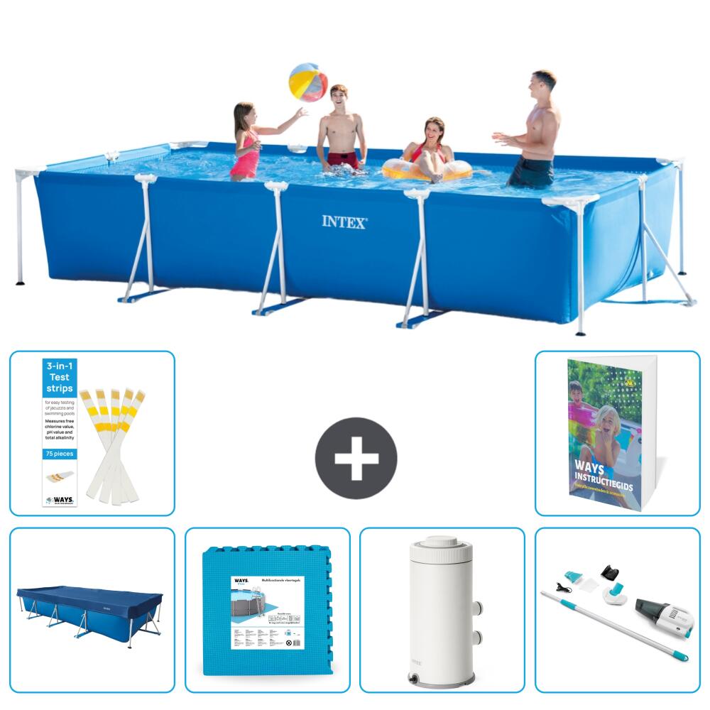 INTEX Basen ze stelażem Prostokątny - 450x220x84 cm - 7-częściowy S9