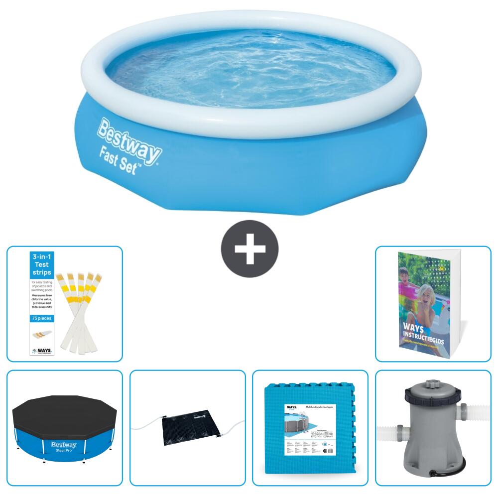 BESTWAY Basen Fast Set Okrągły - 305x76 cm - 7-częściowy S99