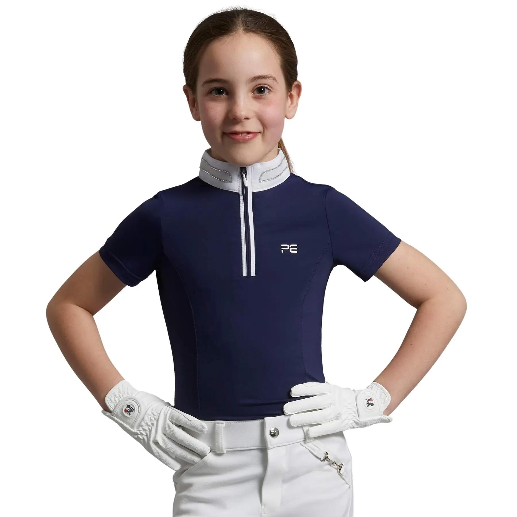 Dziewczęca konkursowa koszulka polo Premier Equine Maria