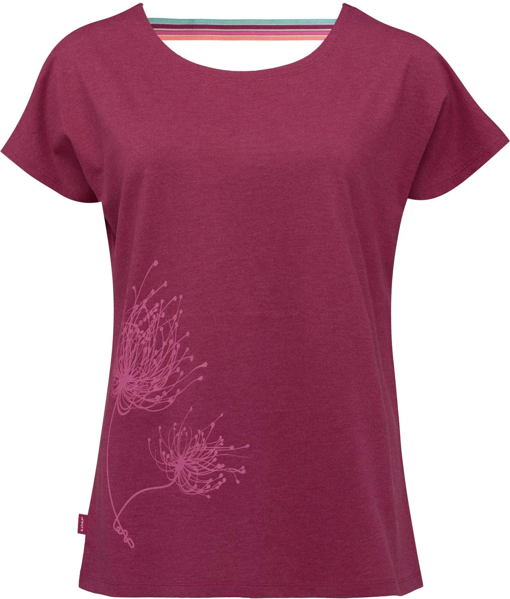 T-shirt damski Loap Aumara różowy, tęczowy pasek