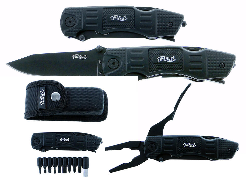 Nóż składany multitool Black Multi Tac