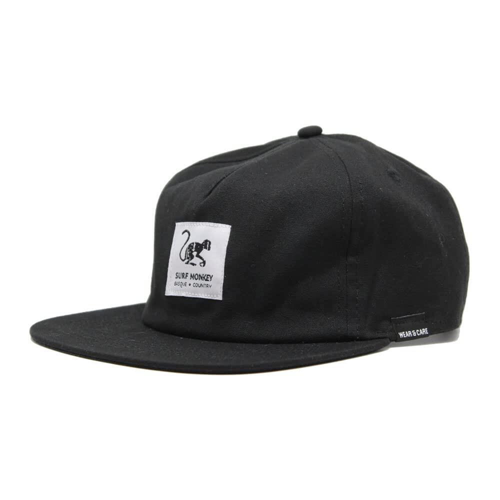 Czapka Trucker - Płaski daszek - Bawełna organiczna (Czarny)