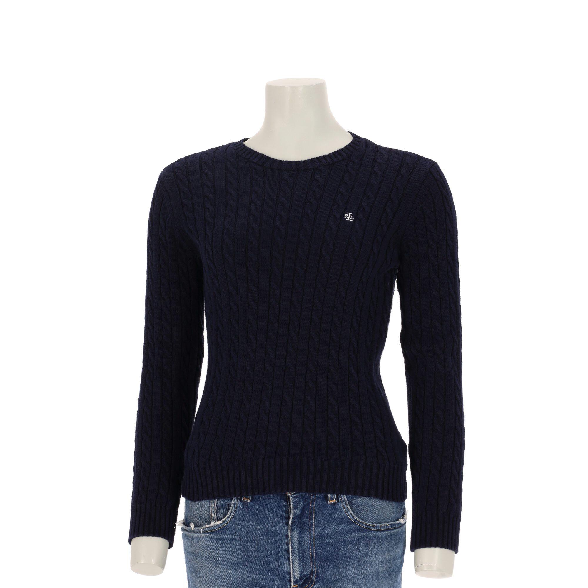 Second life - Lauren Ralph Lauren sweter damski z warkoczami - Jak nowy